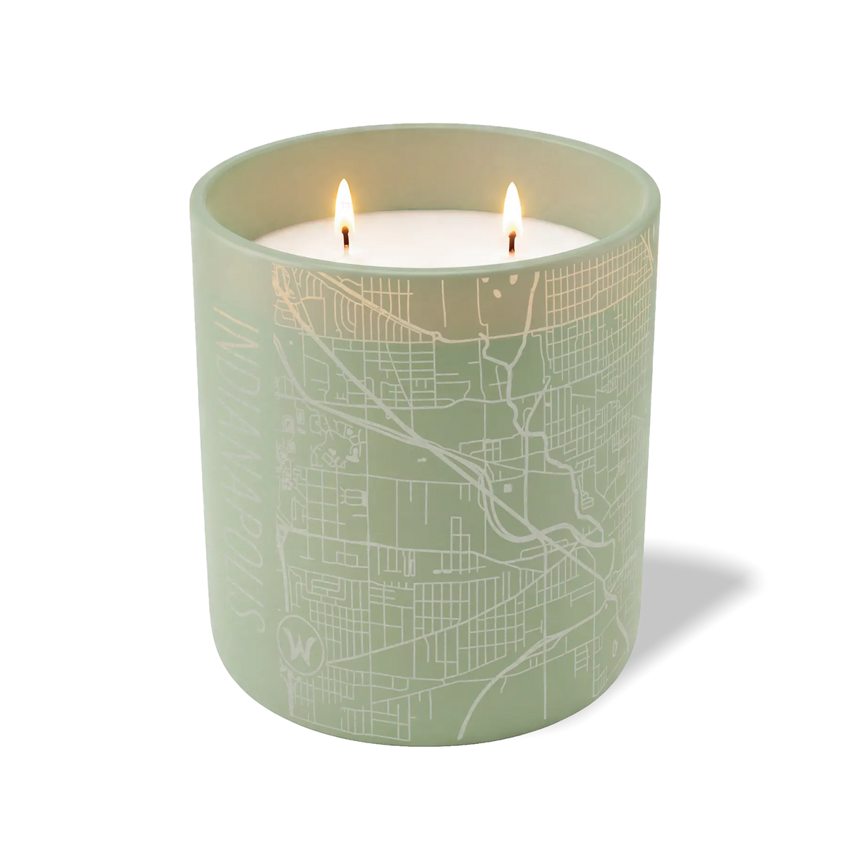 Wild Journey Custom Etched Indianapolis Map 12 oz Studio Series Candle in Meadow