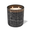 Wild Journey Custom Etched Miami Map 12 oz Studio Series Candle in Black