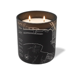 Wild Journey Custom Etched San Diego Map 12 oz Studio Series Candle in Black