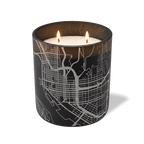 Wild Journey Custom Etched San Diego Map 12 oz Studio Series Candle in Black