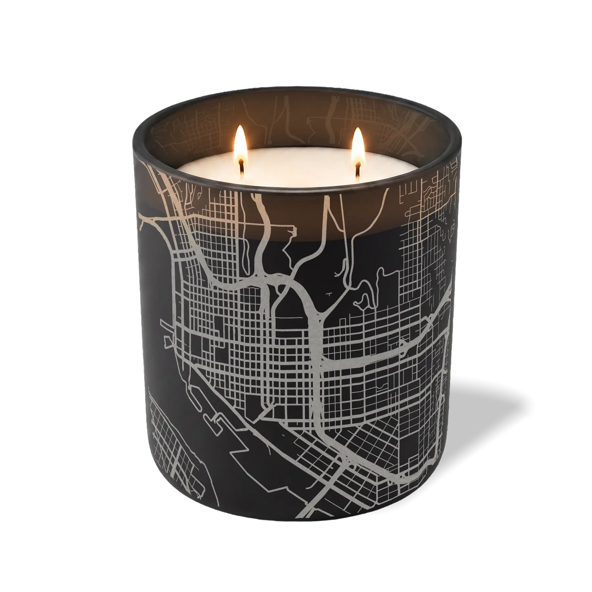 Wild Journey Custom Etched San Diego Map 12 oz Studio Series Candle in Black