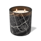 Wild Journey Custom Etched Detroit Map 12 oz Studio Series Candle in Black