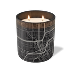 Wild Journey Custom Etched Tampa Map 12 oz Studio Series Candle in Black