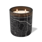Wild Journey Custom Etched Orlando Map 12 oz Studio Series Candle in Black