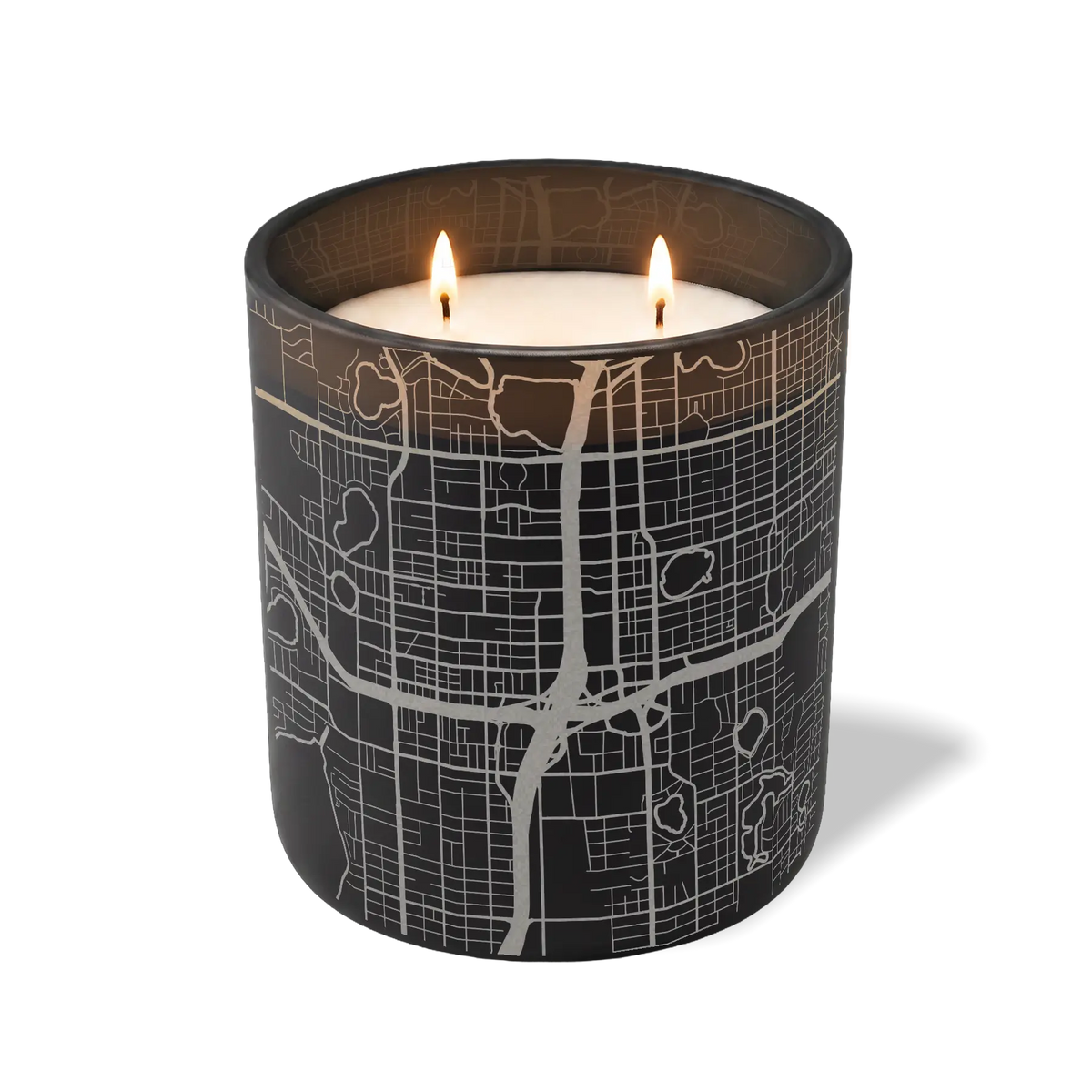 Wild Journey Custom Etched Orlando Map 12 oz Studio Series Candle in Black