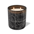 Wild Journey Custom Etched Baltimore Map 12 oz Studio Series Candle in Black