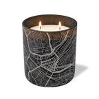 Wild Journey Custom Etched Pittsburgh Map 12 oz Studio Series Candle in Black
