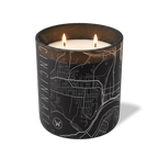 Wild Journey Custom Etched Cincinnati Map 12 oz Studio Series Candle in Black
