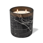Wild Journey Custom Etched Columbus Map 12 oz Studio Series Candle in Black