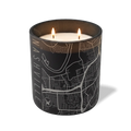 Wild Journey Custom Etched Nashville Map 12 oz Studio Series Candle in Black