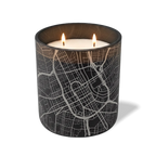 Wild Journey Custom Etched Nashville Map 12 oz Studio Series Candle in Black