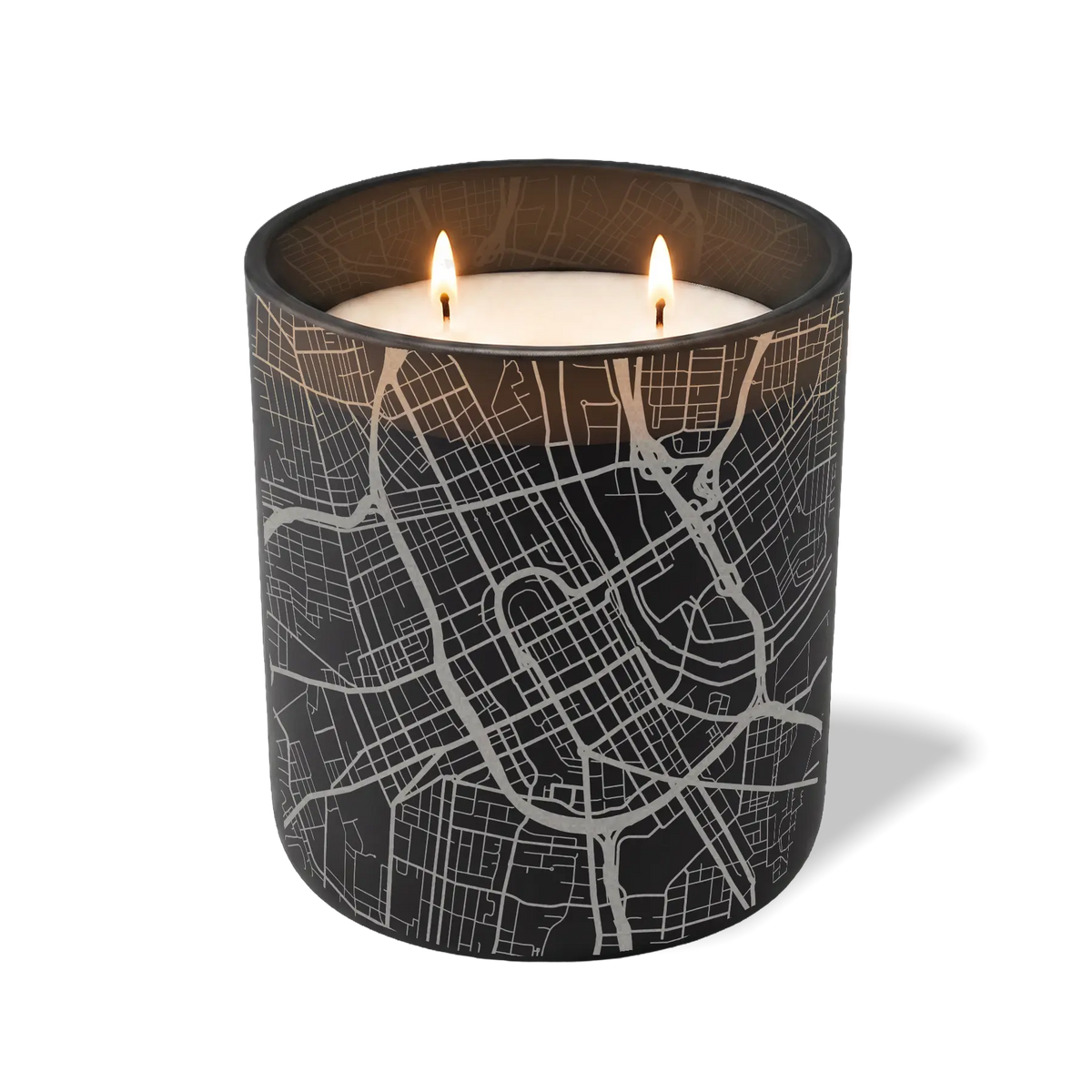 Wild Journey Custom Etched Nashville Map 12 oz Studio Series Candle in Black