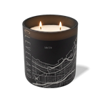 Wild Journey Custom Etched Cleveland Map 12 oz Studio Series Candle in Black
