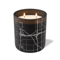 Wild Journey Custom Etched Salt Lake City Map 12 oz Studio Series Candle in Black