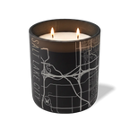 Wild Journey Custom Etched Salt Lake City Map 12 oz Studio Series Candle in Black