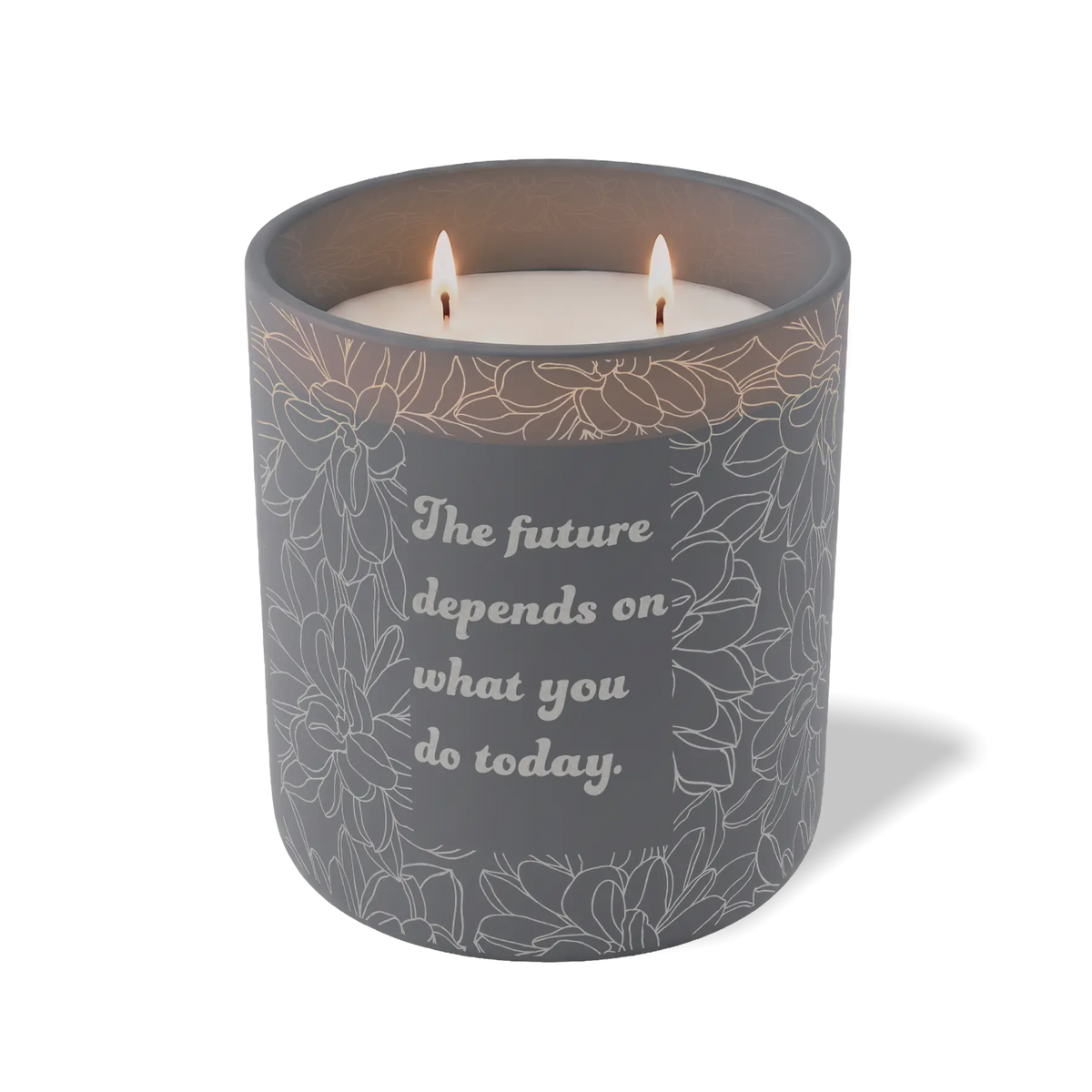 Wild Journey Custom Etched The Future Depends on What You Do Today 12 oz Studio Series Candle in Graphite