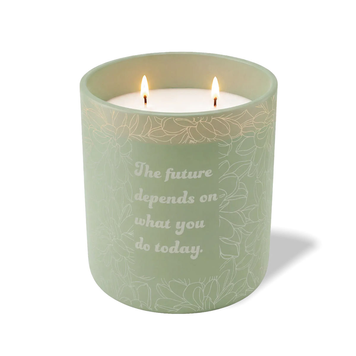 Wild Journey Custom Etched The Future Depends on What You Do Today 12 oz Studio Series Candle in Meadow