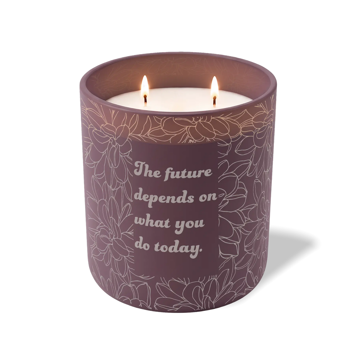 Wild Journey Custom Etched The Future Depends on What You Do Today 12 oz Studio Series Candle in Velvet Plum