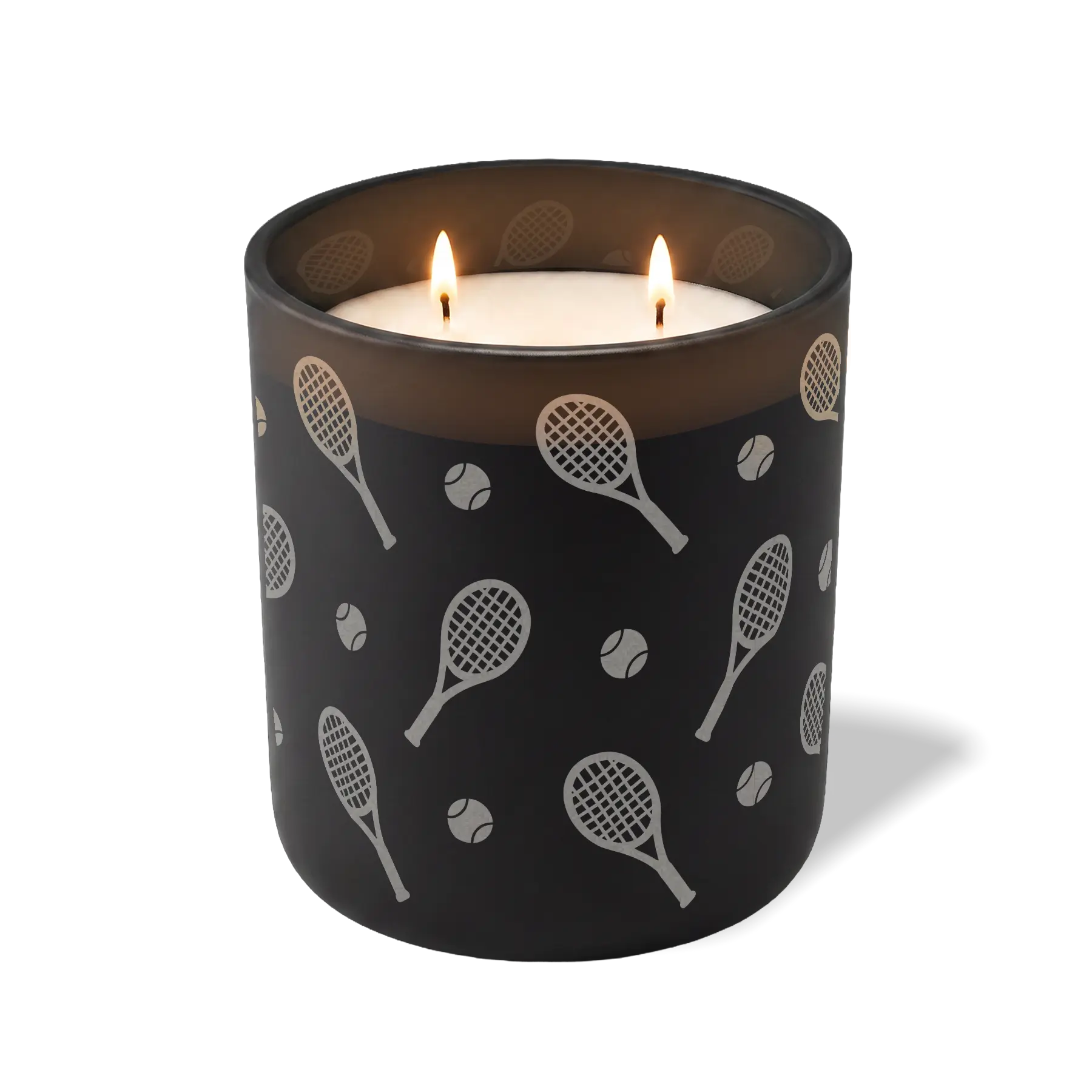Wild Journey Custom Etched Tennis Time 12 oz Studio Series Candle in Black