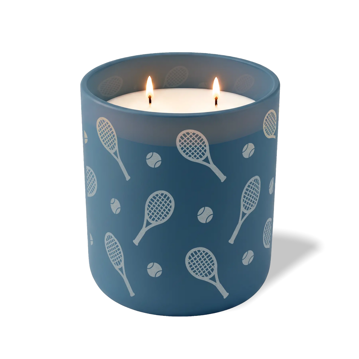 Wild Journey Custom Etched Tennis Time 12 oz Studio Series Candle in Cobalt