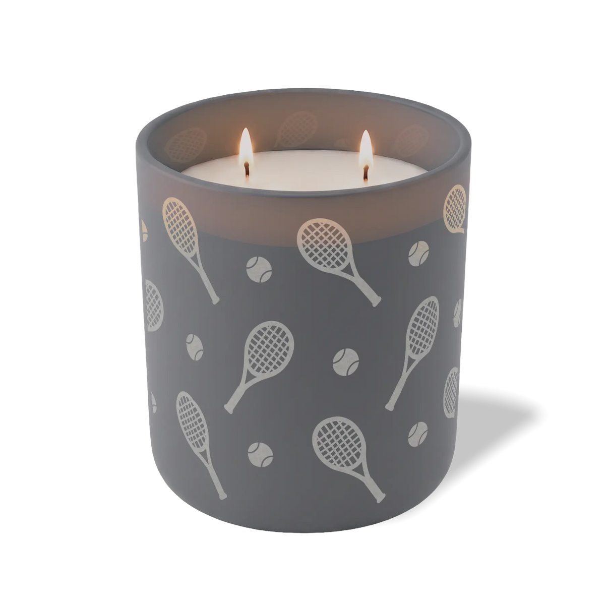 Wild Journey Custom Etched Tennis Time 12 oz Studio Series Candle in Graphite