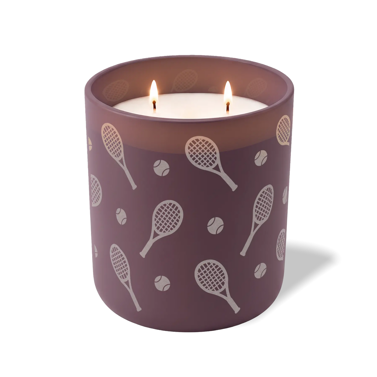 Wild Journey Custom Etched Tennis Time 12 oz Studio Series Candle in Velvet Plum