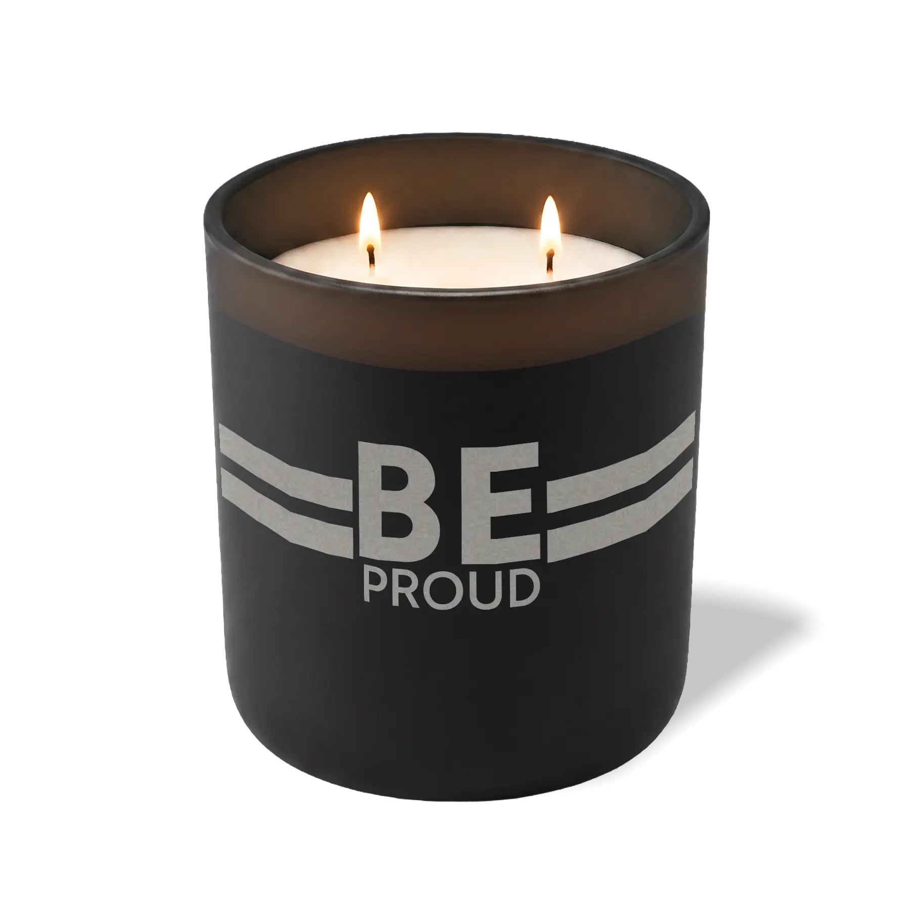 Wild Journey Custom Etched Be Proud Bold 12 oz Studio Series Candle in Black