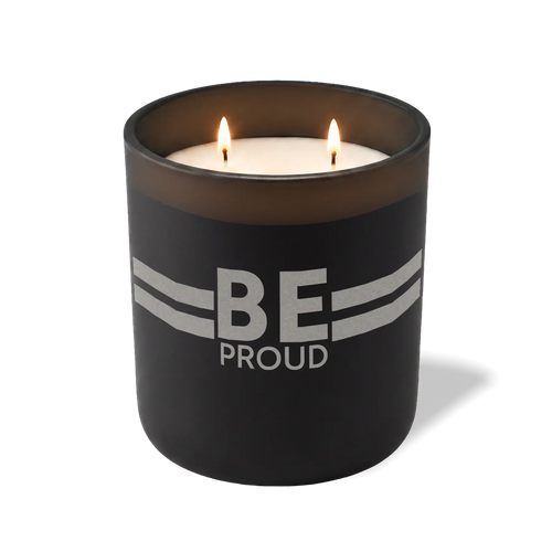 Wild Journey Custom Etched Be Proud Bold 12 oz Studio Series Candle in Black