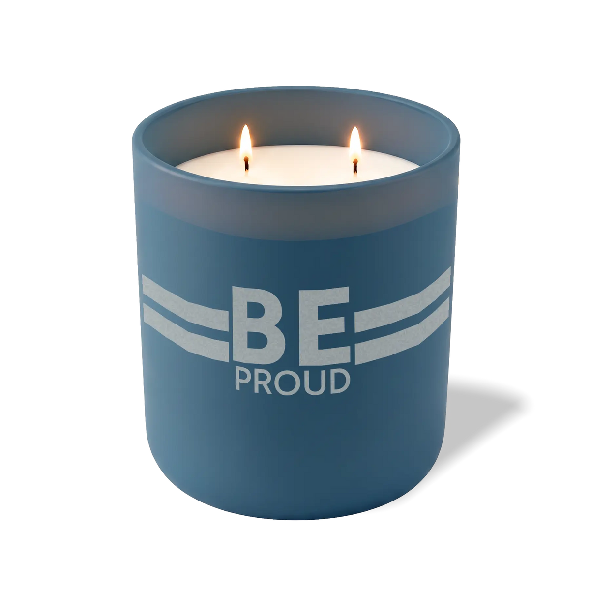 Wild Journey Custom Etched Be Proud Bold 12 oz Studio Series Candle in Cobalt