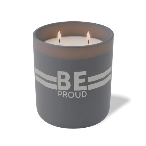 Wild Journey Custom Etched Be Proud Bold 12 oz Studio Series Candle in Graphite