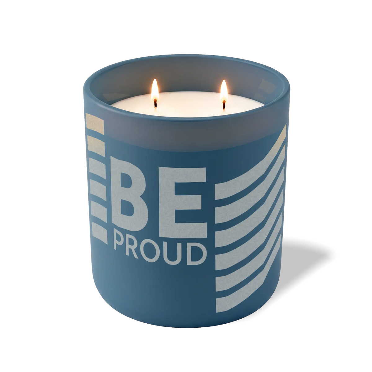 Wild Journey Custom Etched Be Proud Wavy 12 oz Studio Series Candle in Cobalt