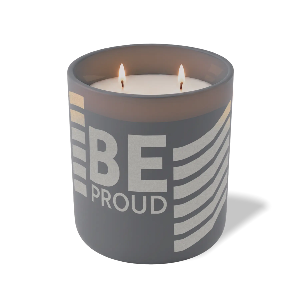 Wild Journey Custom Etched Be Proud Wavy 12 oz Studio Series Candle in Graphite