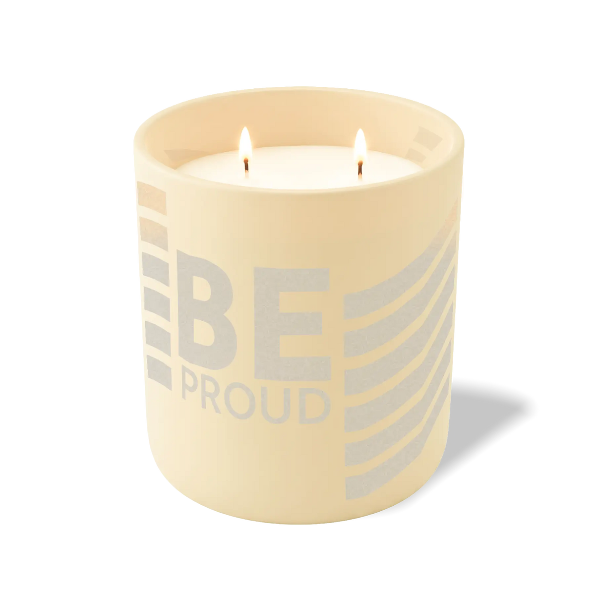 Wild Journey Custom Etched Be Proud Wavy 12 oz Studio Series Candle in Sand