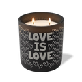 Wild Journey Custom Etched Love is Love Hearts 12 oz Studio Series Candle in Black