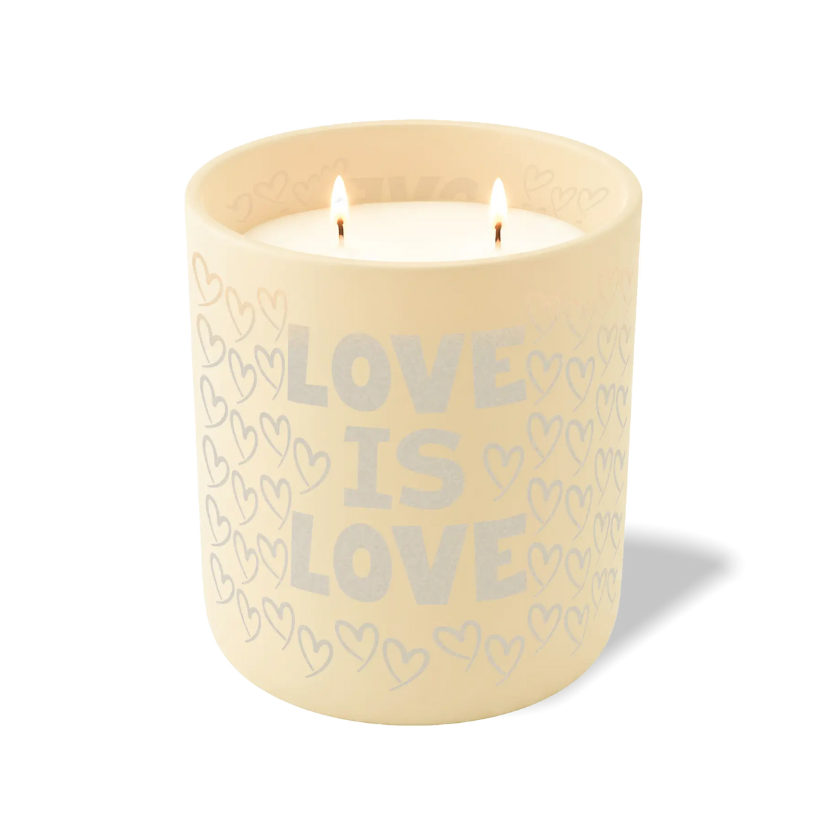 Wild Journey Custom Etched Love is Love Hearts 12 oz Studio Series Candle in Sand