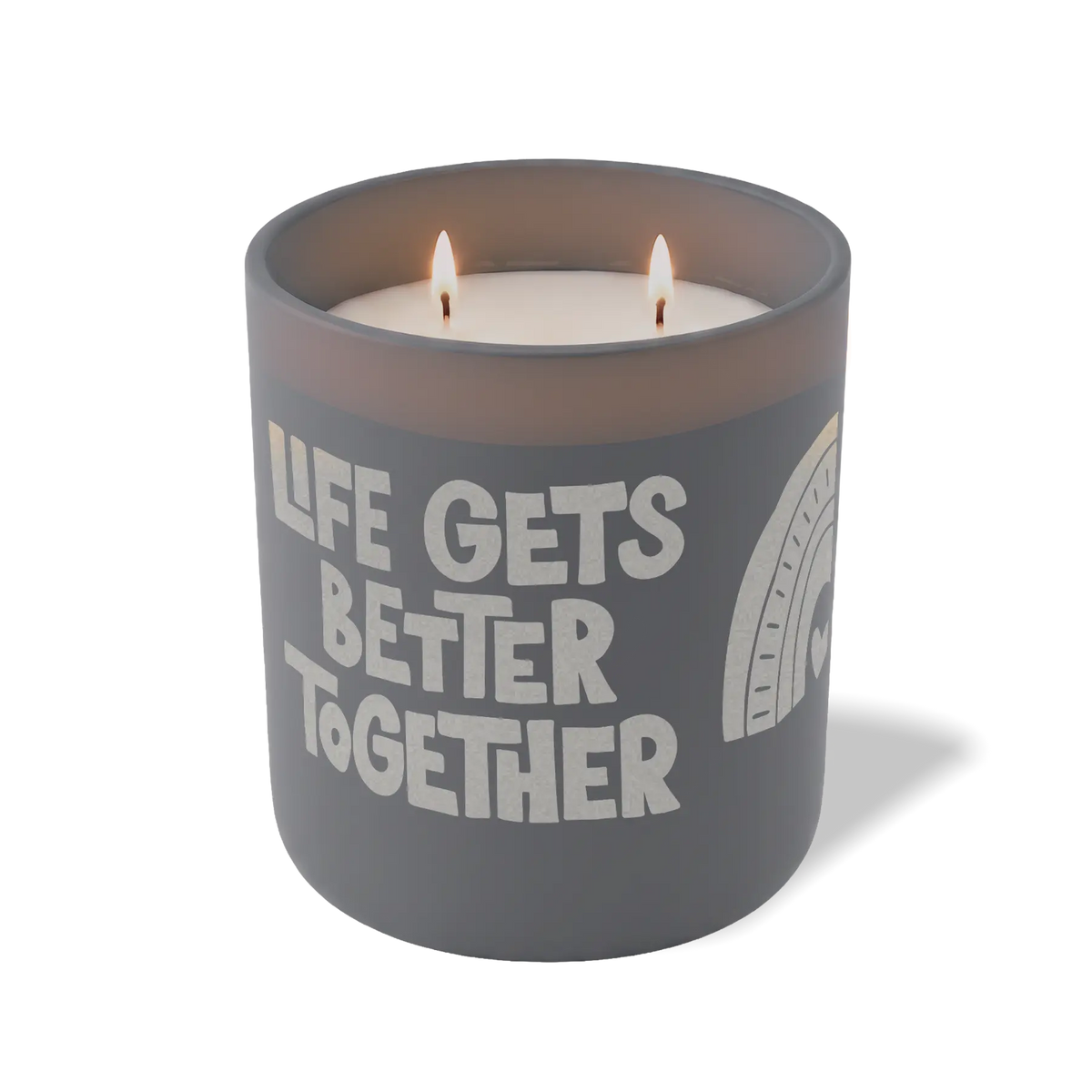 Wild Journey Custom Etched Life Gets Better Together 12 oz Studio Series Candle in Graphite