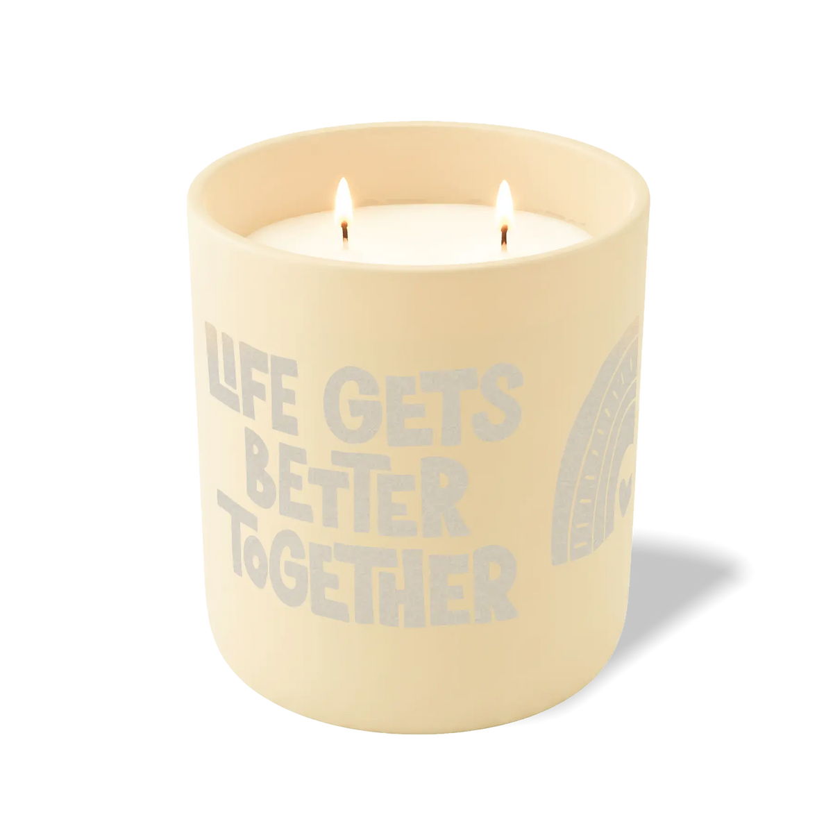 Wild Journey Custom Etched Life Gets Better Together 12 oz Studio Series Candle in Sand