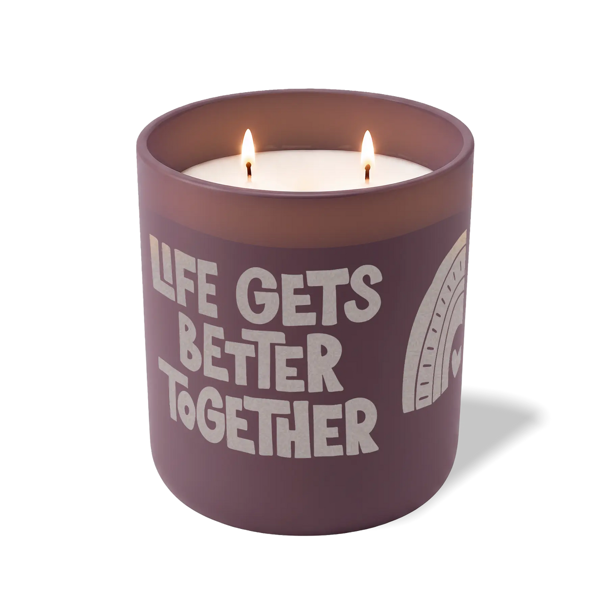 Wild Journey Custom Etched Life Gets Better Together 12 oz Studio Series Candle in Velvet Plum