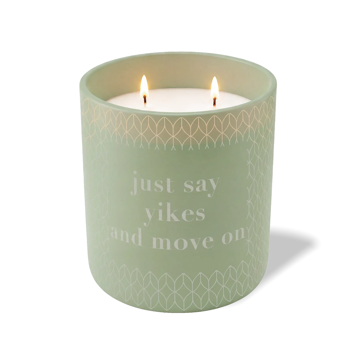 Wild Journey Custom Etched Just Say Yikes and Move On 12 oz Studio Series Candle in Meadow