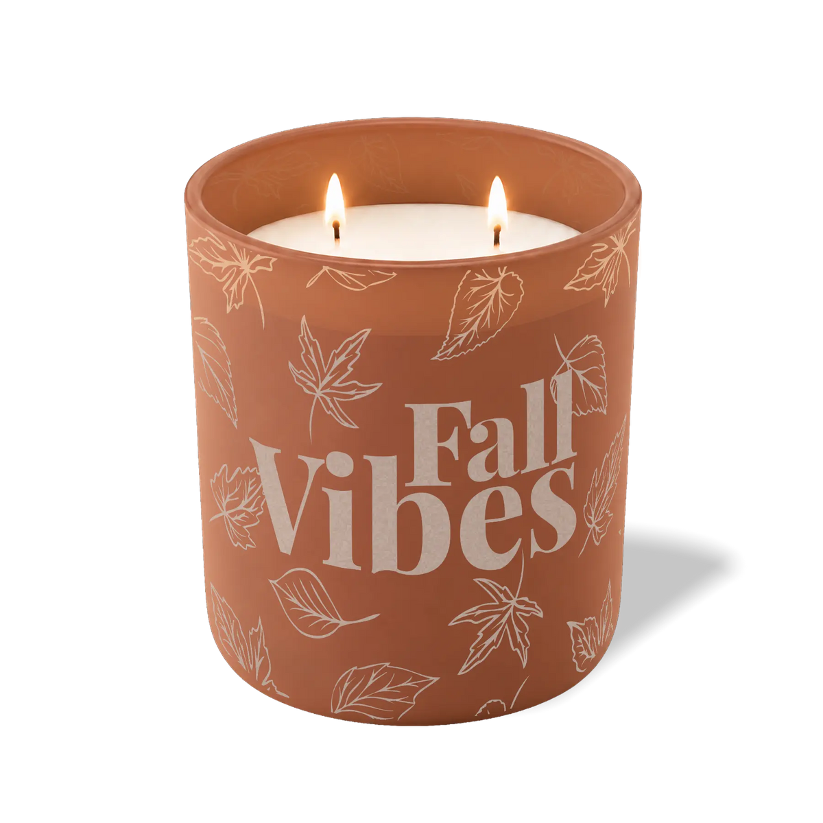 Wild Journey Custom Etched Fall Vibes 12 oz Studio Series Candle in Clay