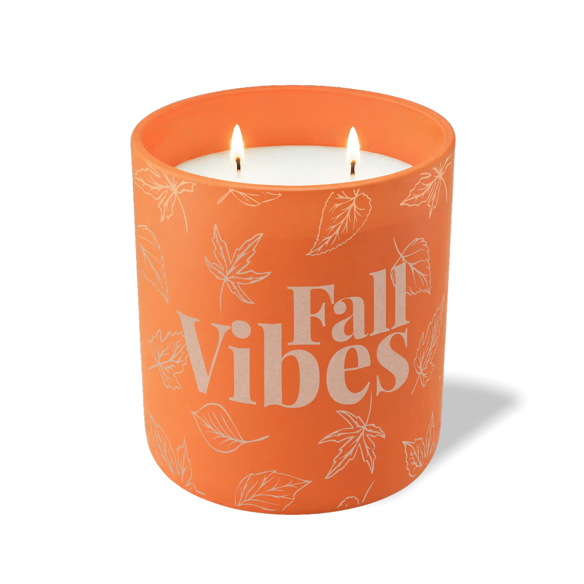 Wild Journey Custom Etched Fall Vibes 12 oz Studio Series Candle in Tangy Orange