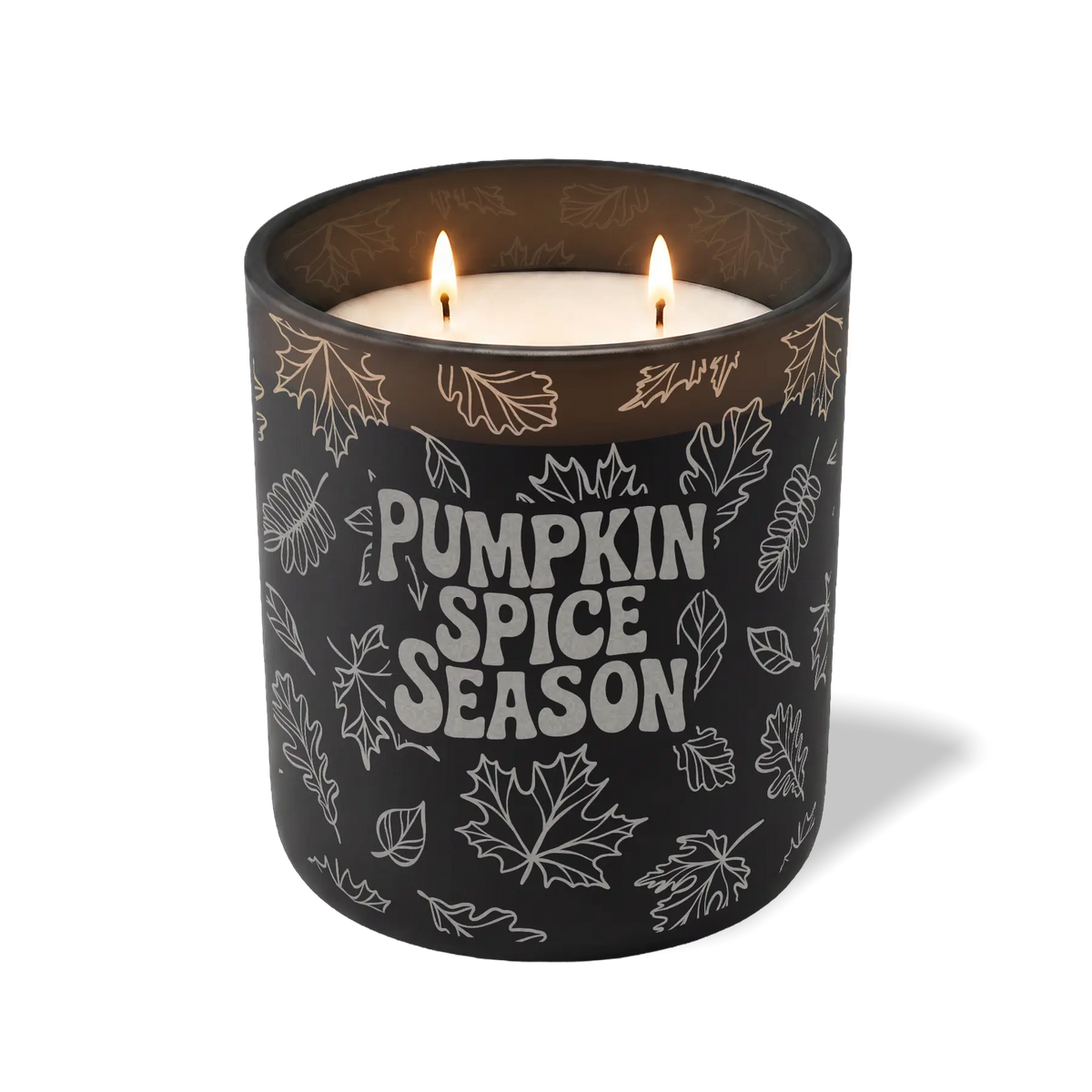 Wild Journey Custom Etched Pumpkin Spice Season 12 oz Studio Series Candle in Black