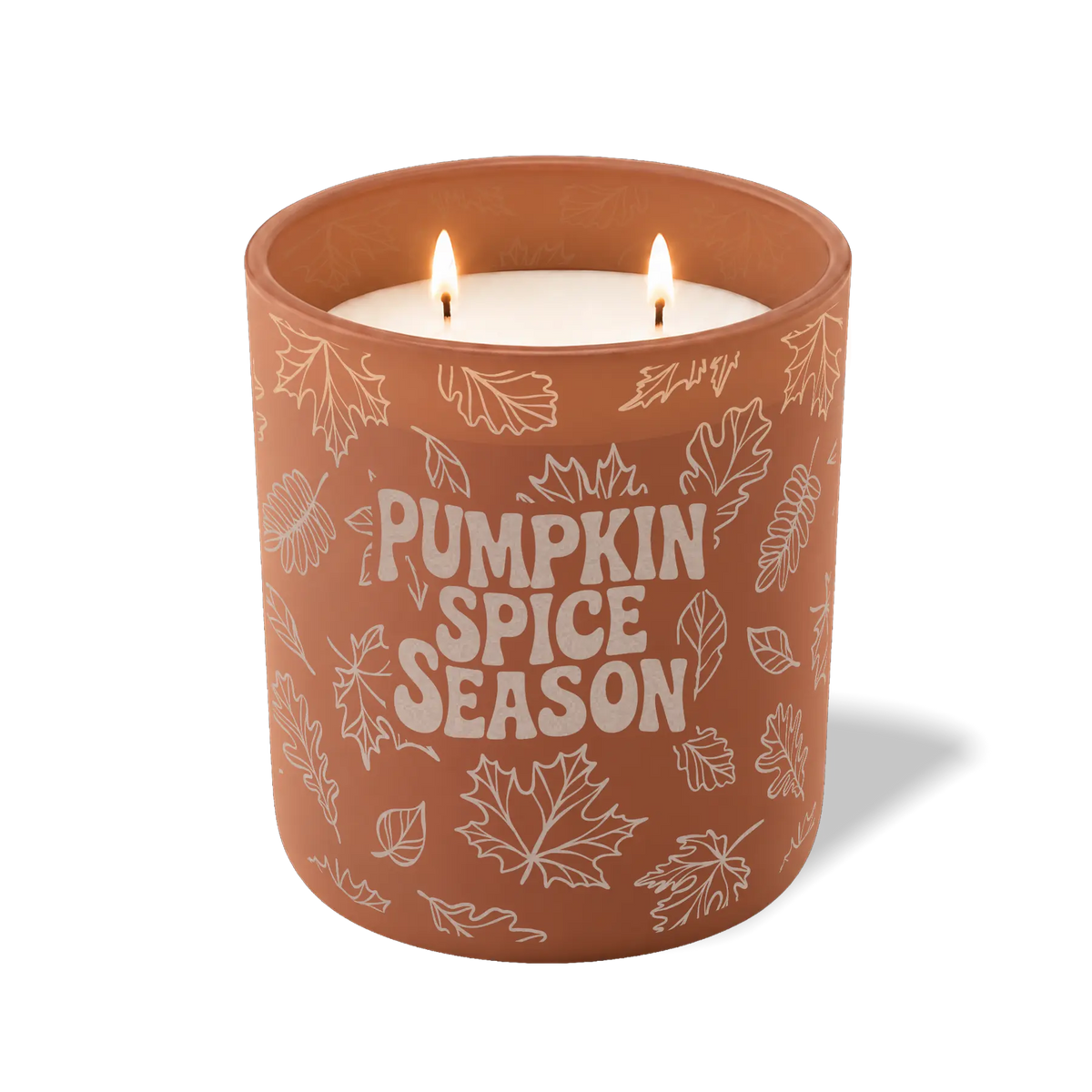 Wild Journey Custom Etched Pumpkin Spice Season 12 oz Studio Series Candle in Clay