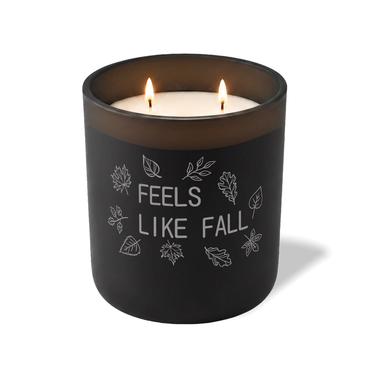 Wild Journey Custom Etched Feels Like Fall 12 oz Studio Series Candle in Black