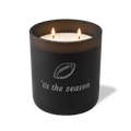 Wild Journey Custom Etched Football tis the season 12 oz Studio Series Candle in Black