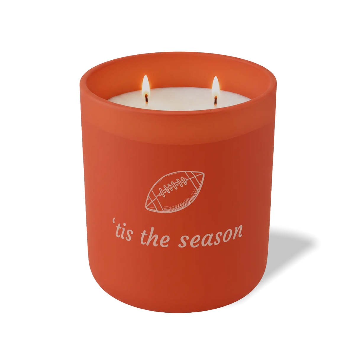 Wild Journey Custom Etched Football tis the season 12 oz Studio Series Candle in Canyon