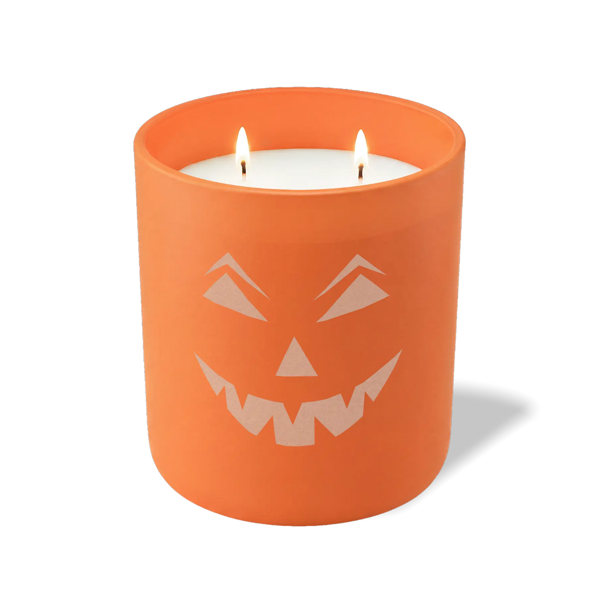 Wild Journey Custom Etched Smirking Jack Pumpkin Face 12 oz Studio Series Candle in Tangy Orange