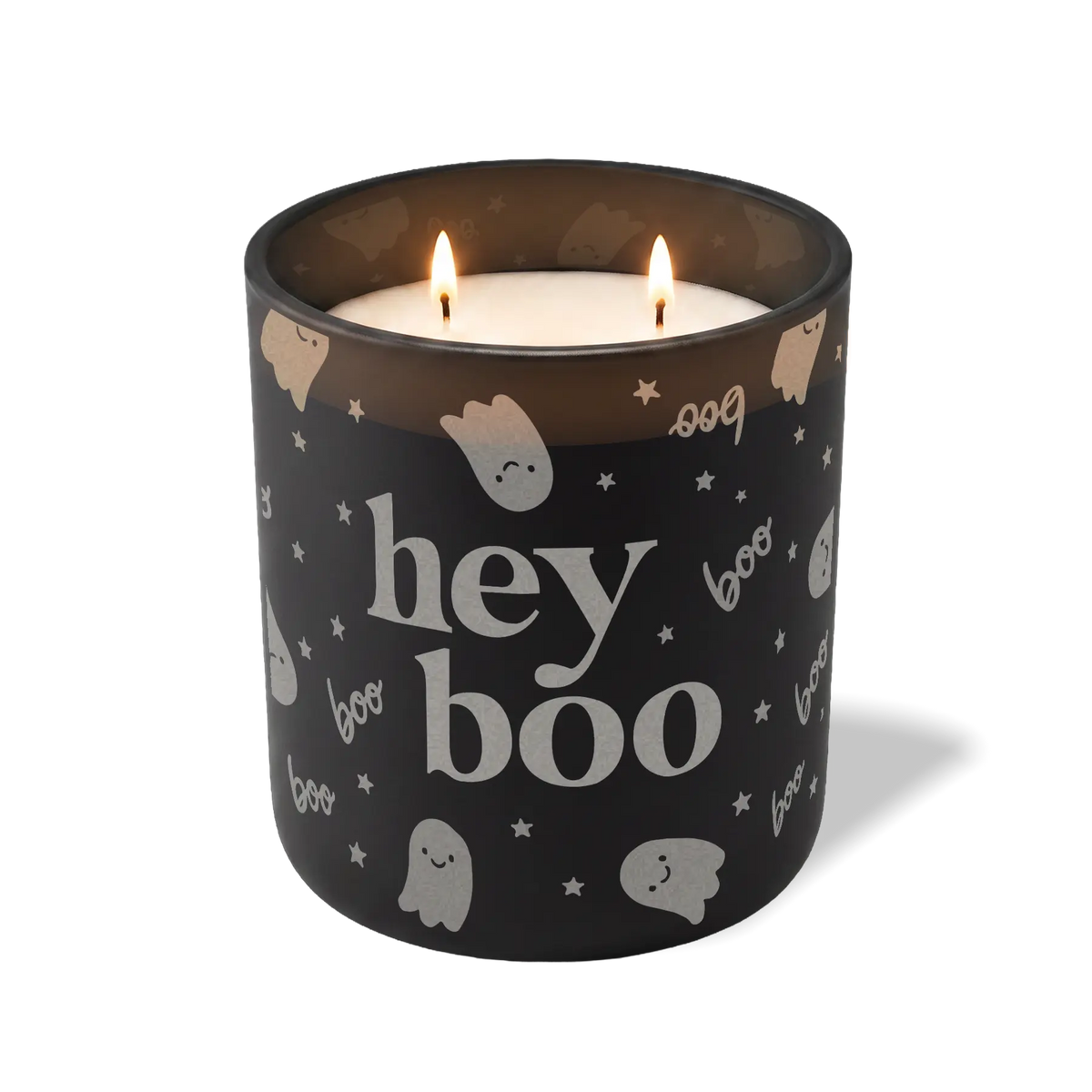 Wild Journey Custom Etched Hey Boo 12 oz Studio Series Candle in Black