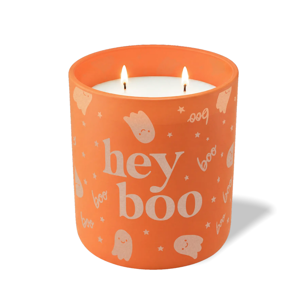 Wild Journey Custom Etched Hey Boo 12 oz Studio Series Candle in Tangy Orange