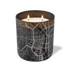 Wild Journey Custom Etched Portland Map 12 oz Studio Series Candle in Black